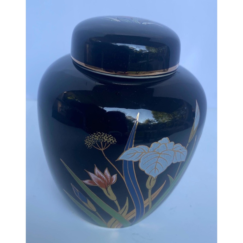 Vintage Japanese Porcelain Ginger Jar Kyoritsu - Oriental Decor